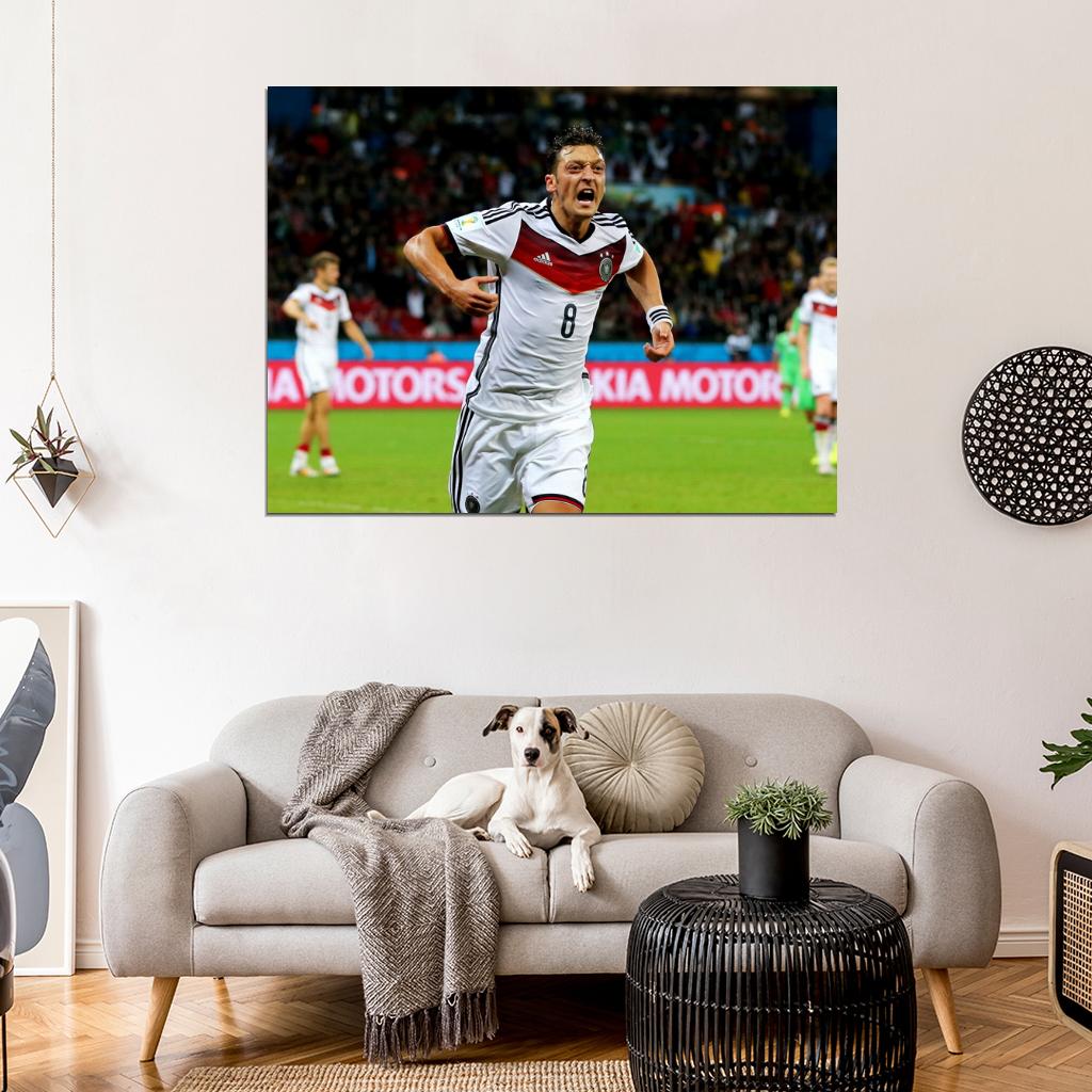 Mesut Ozil Goal Germany World Cup Soccer Football Wall Art Print Poster