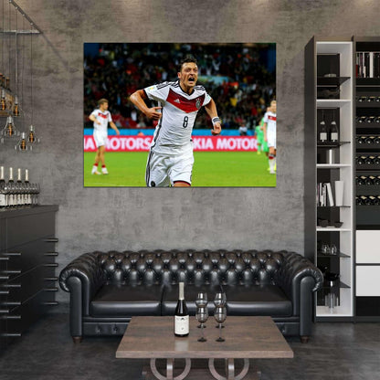 Mesut Ozil Goal Germany World Cup Soccer Football Wall Art Print Poster