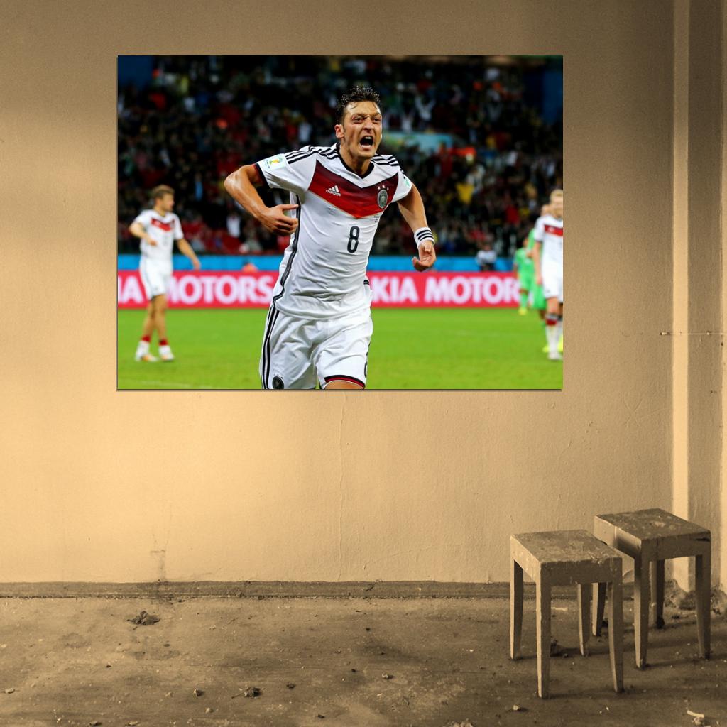 Mesut Ozil Goal Germany World Cup Soccer Football Wall Art Print Poster