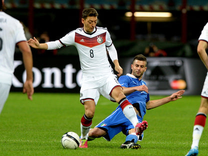 Mesut Ozil Sliding Tackle Germany Soccer Football Wall Art Print Poster