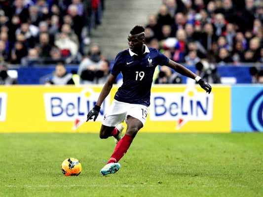 Paul Pogba Shot France Soccer Football Wall Art Print Poster