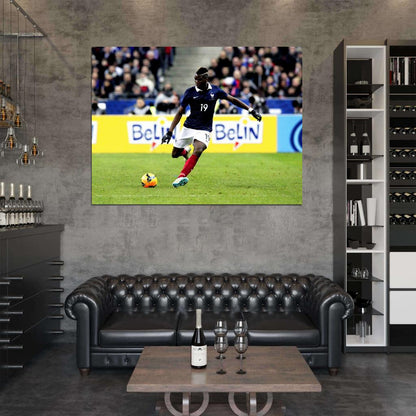 Paul Pogba Shot France Soccer Football Wall Art Print Poster