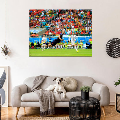 Robin van Persie Header Goal Jump Netherlands World Wall Art Print Poster
