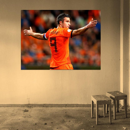 Robin van Persie Captain The Netherlands World Cup Wall Art Print Poster