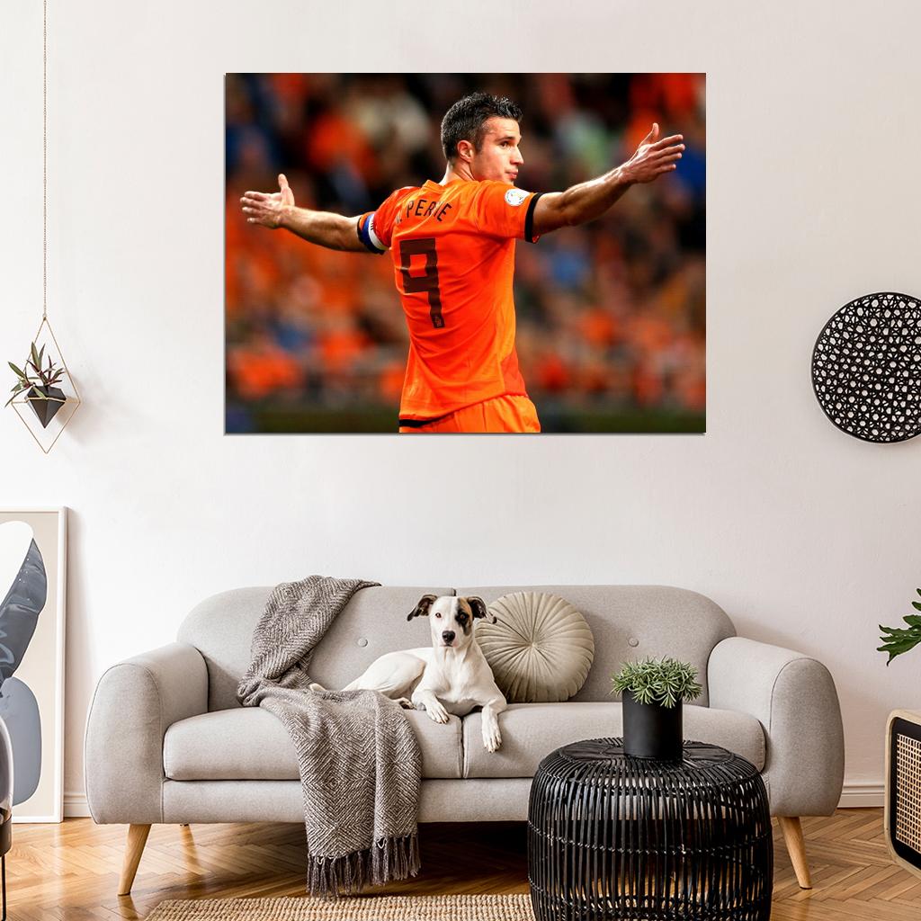 Robin van Persie Captain The Netherlands World Cup Wall Art Print Poster