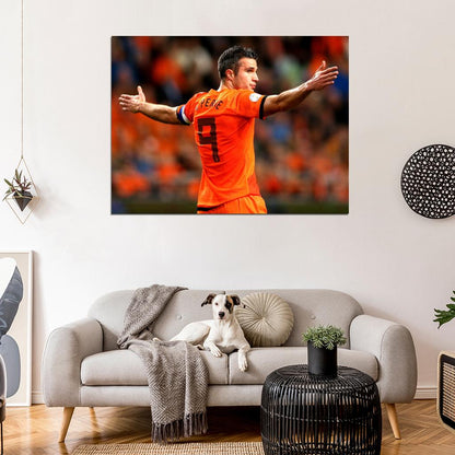 Robin van Persie Captain The Netherlands World Cup Wall Art Print Poster