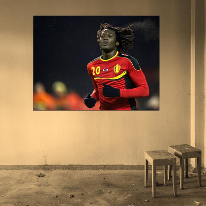 Romelu Lukaku Portrait Awesome Belgium Soccer Football Wall Art Print Poster