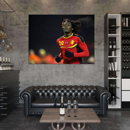 Romelu Lukaku Portrait Awesome Belgium Soccer Football Wall Art Print Poster