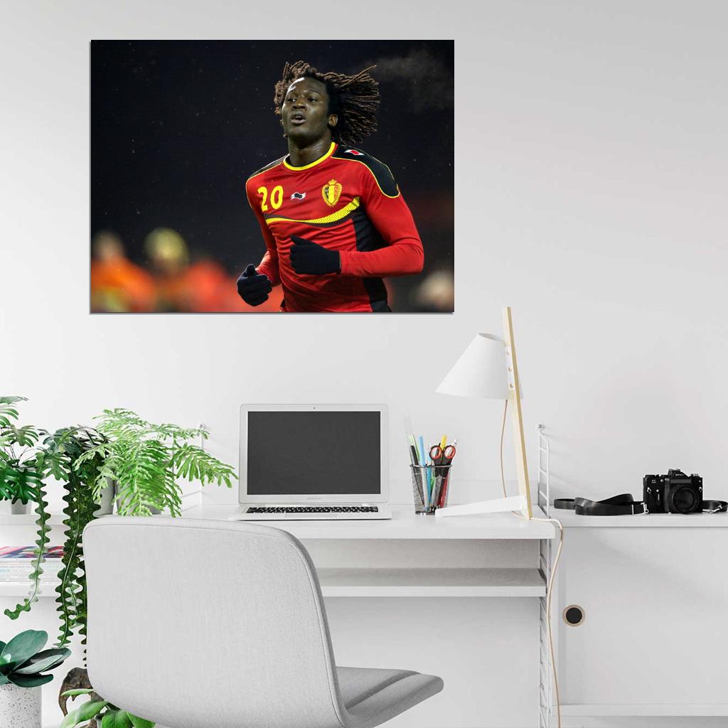 Romelu Lukaku Portrait Awesome Belgium Soccer Football Wall Art Print Poster