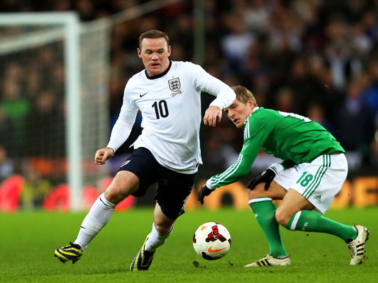 Wayne Rooney Dribbling England Germany Soccer Football Wall Art Print Poster