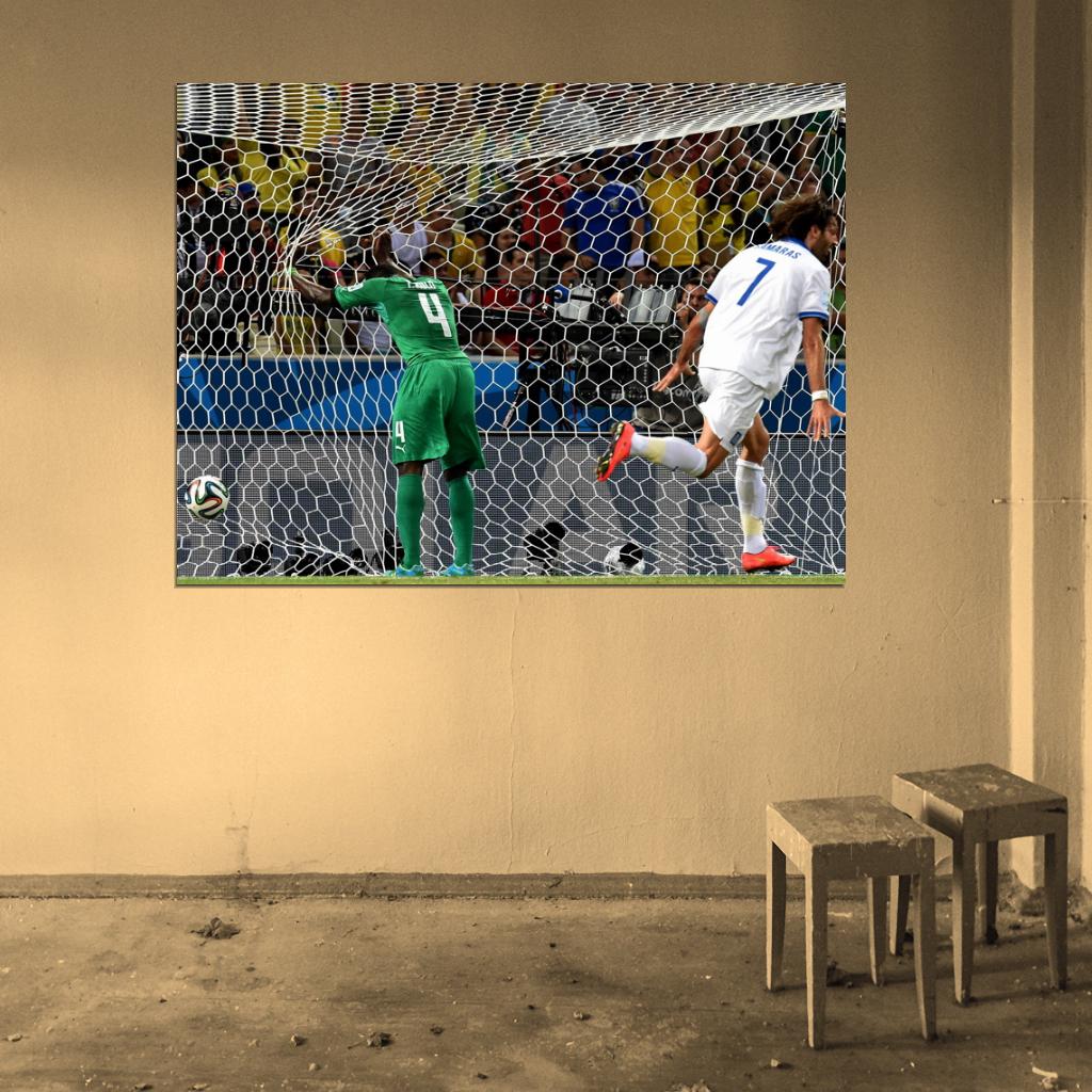 Georgios Samaras Goal Greece FIFA World Cup Football Wall Art Print Poster
