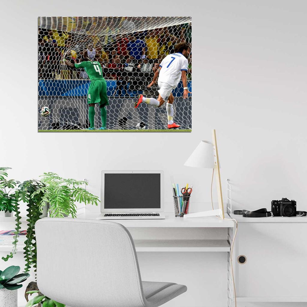 Georgios Samaras Goal Greece FIFA World Cup Football Wall Art Print Poster