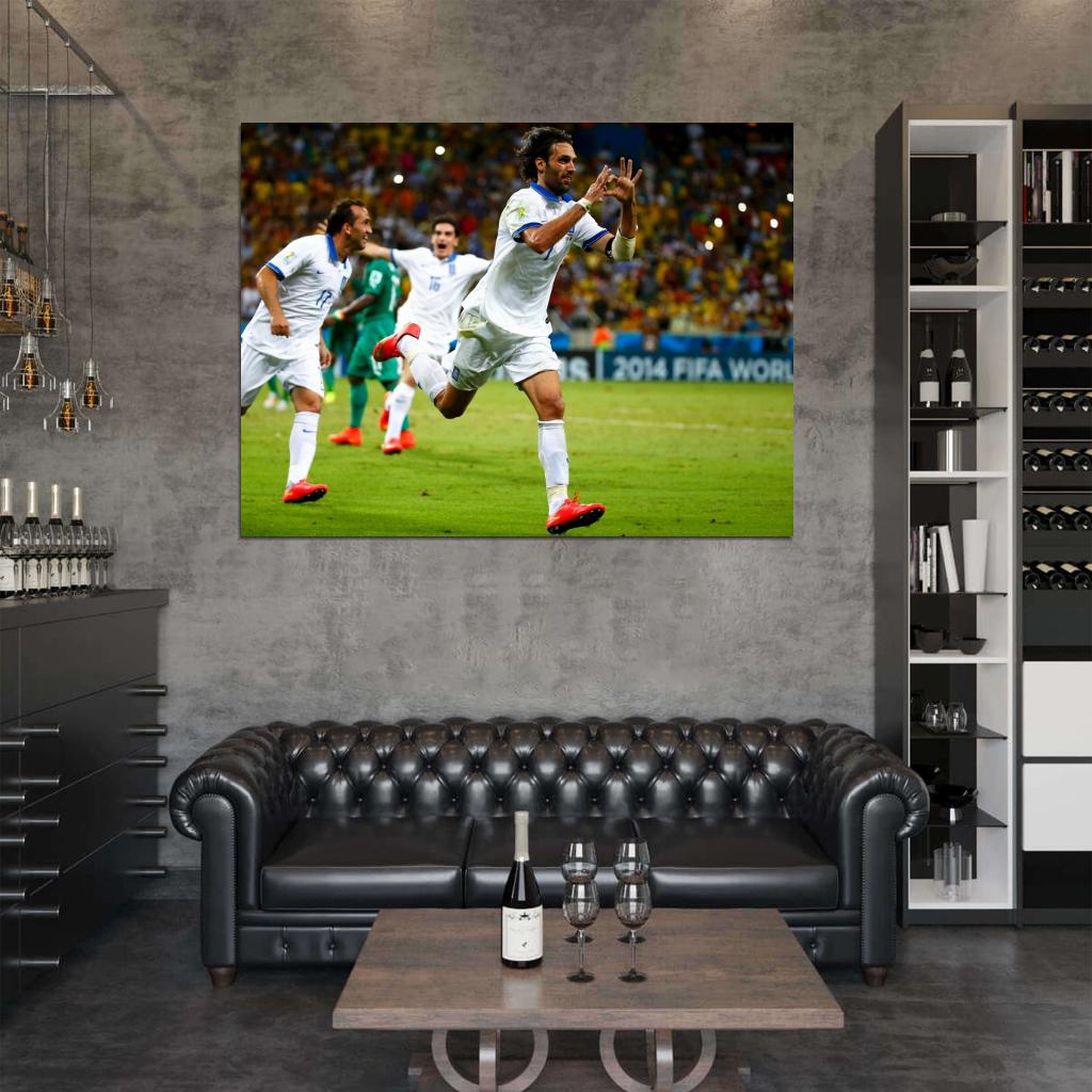 Georgios Samaras Goal Amazing Greece Soccer Football Wall Art Print Poster