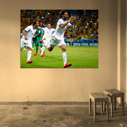 Georgios Samaras Goal Amazing Greece Soccer Football Wall Art Print Poster