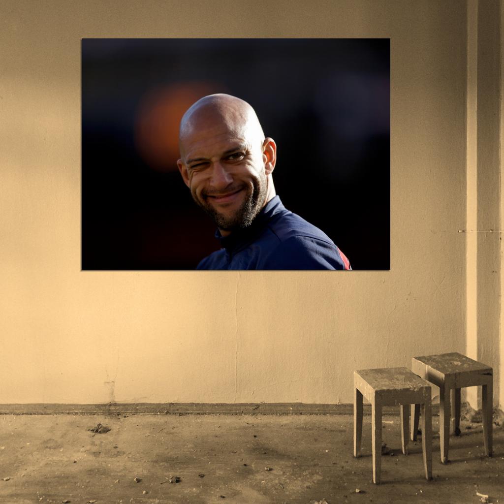 Tim Howard Goalkeeper Portrait USA Soccer Football Wall Art Print Poster