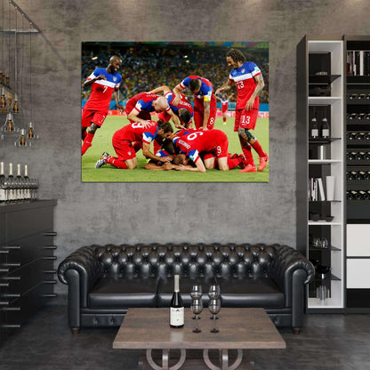 Team Players USA FIFA World Cup Brazil Soccer Football Wall Art Print Poster