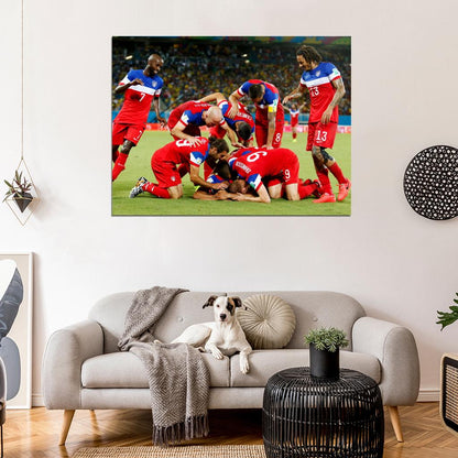 Team Players USA FIFA World Cup Brazil Soccer Football Wall Art Print Poster