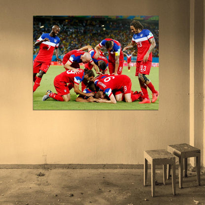 Team Players USA FIFA World Cup Brazil Soccer Football Wall Art Print Poster