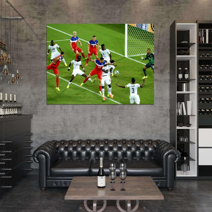 Clint Dempsey Captain Header Goal USA Soccer Football Wall Art Print Poster