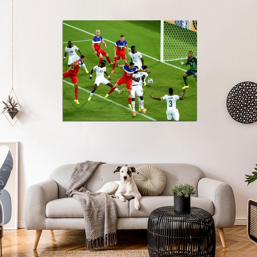 Clint Dempsey Captain Header Goal USA Soccer Football Wall Art Print Poster