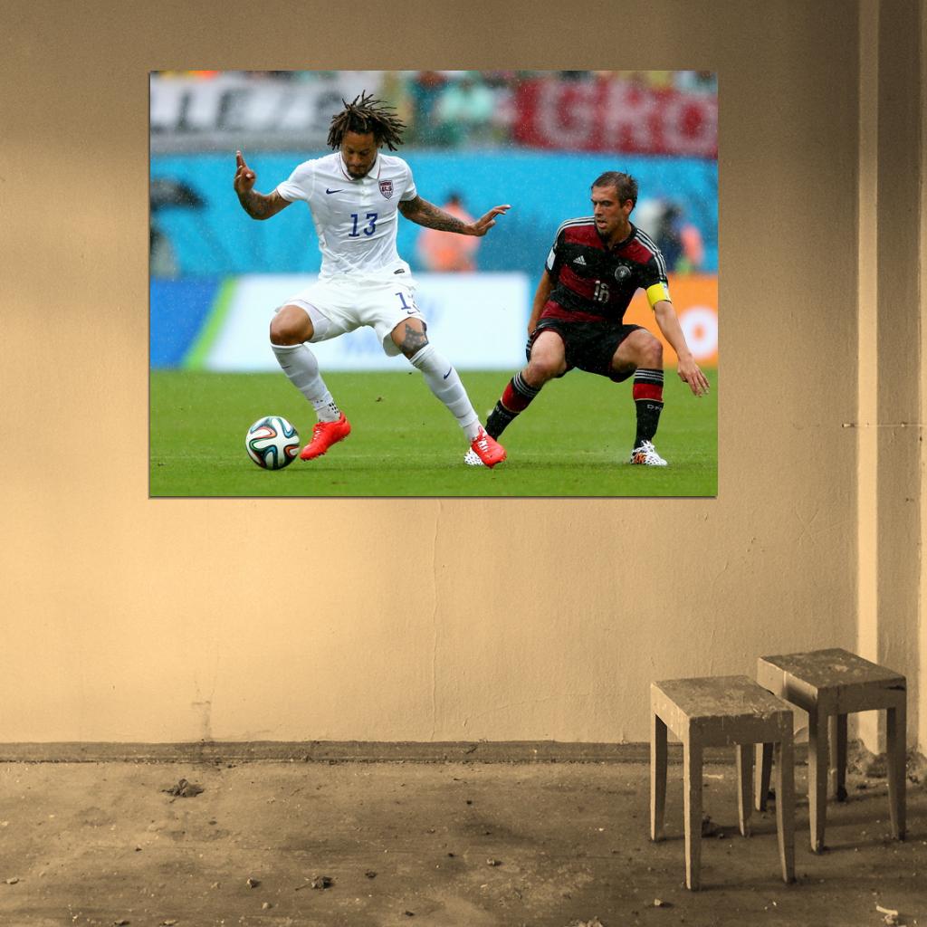 Jermaine Jones USA 2014 FIFA World Cup Brazil Soccer Wall Art Print Poster