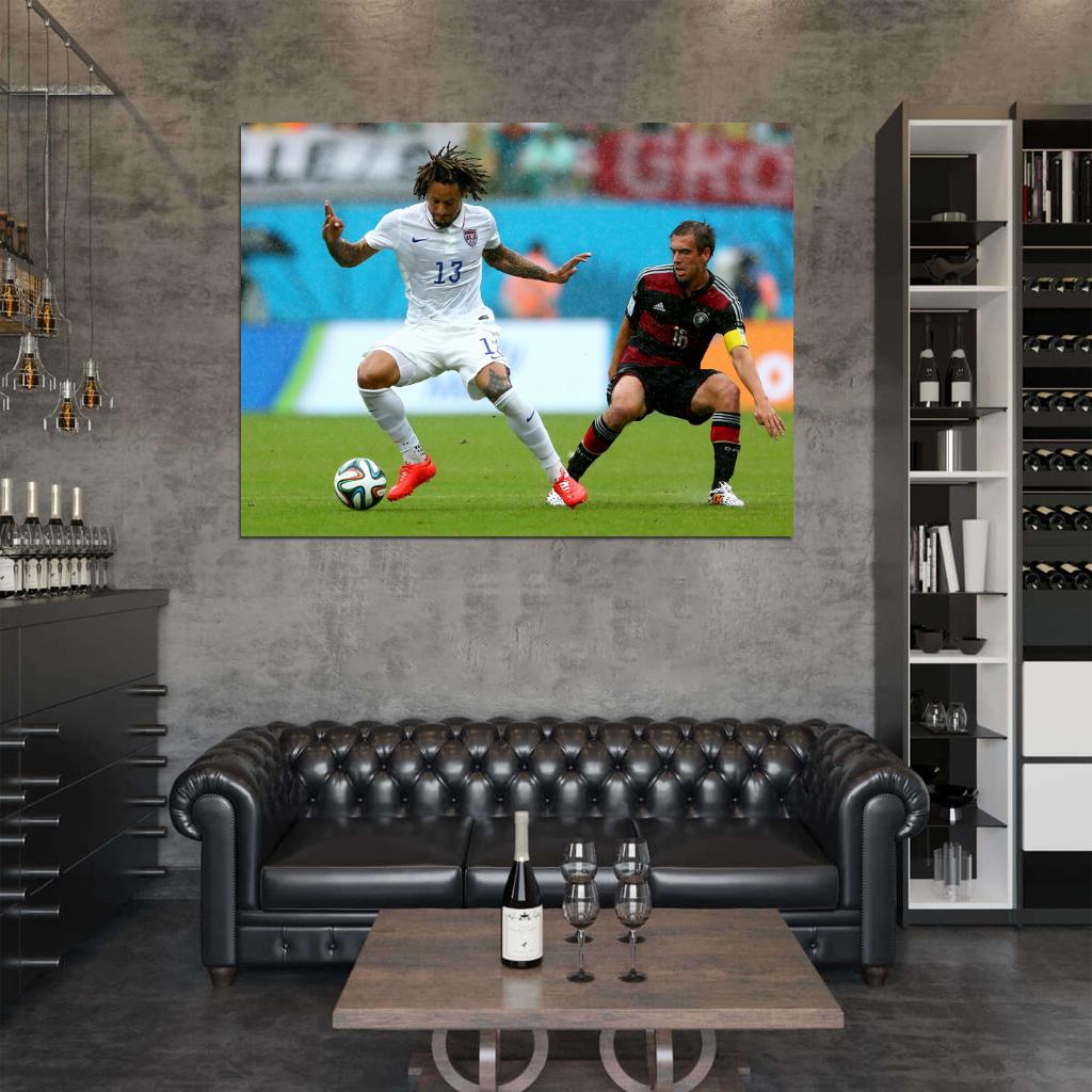 Jermaine Jones USA 2014 FIFA World Cup Brazil Soccer Wall Art Print Poster