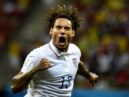 Jermaine Jones Goal Celebration USA World Cup Soccer Wall Art Print Poster