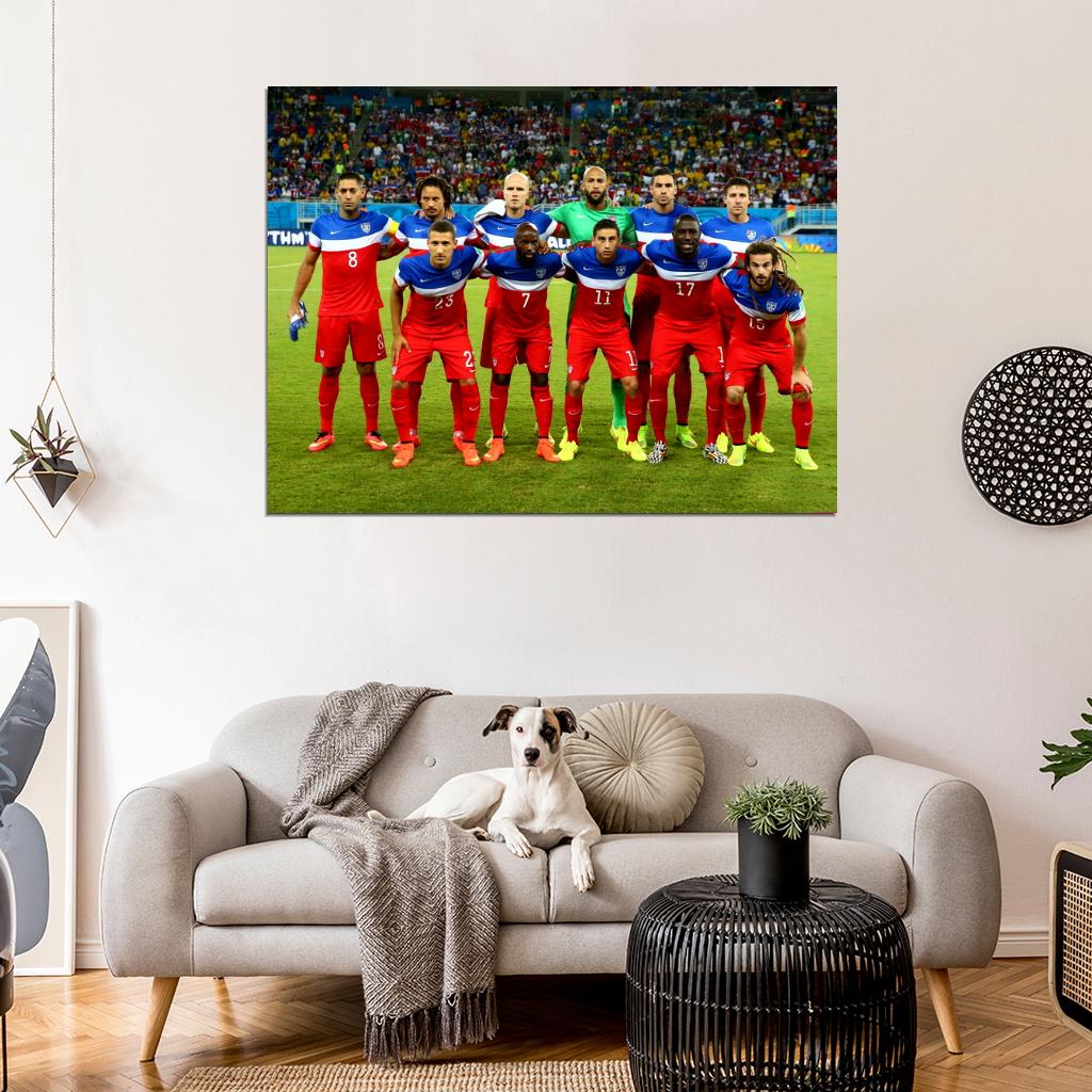 Team Players USA 2014 FIFA World Cup Soccer Football Wall Art Print Poster