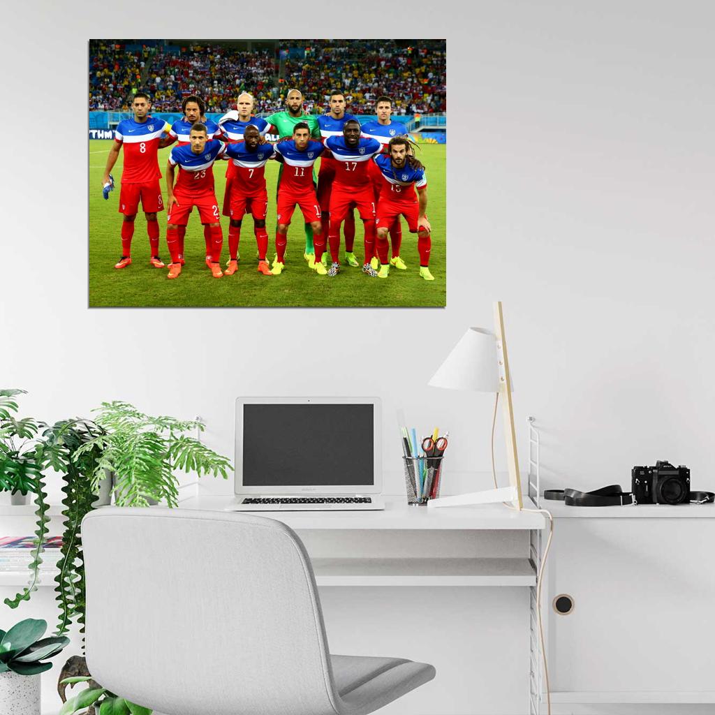Team Players USA 2014 FIFA World Cup Soccer Football Wall Art Print Poster