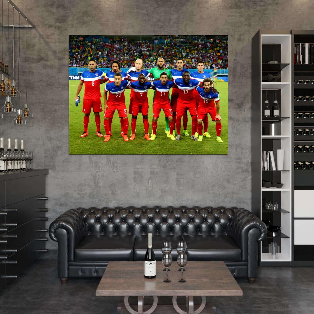 Team Players USA 2014 FIFA World Cup Soccer Football Wall Art Print Poster