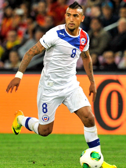 Arturo Vidal Chile World Cup Brazil Soccer Football Wall Art Print Poster