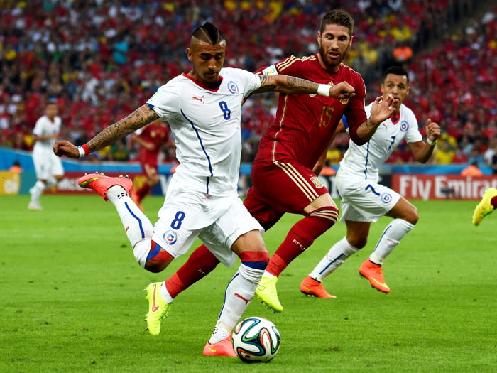 Arturo Vidal Shot Chile FIFA World Cup Soccer Football Wall Art Print Poster