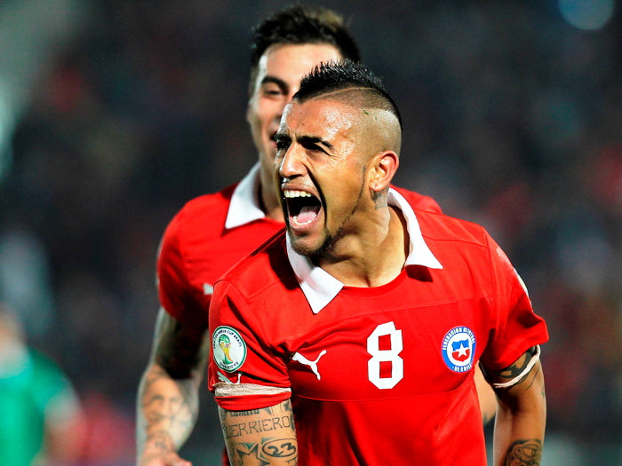 Arturo Vidal Goal Celebration Chile 2014 World Cup Wall Art Print Poster