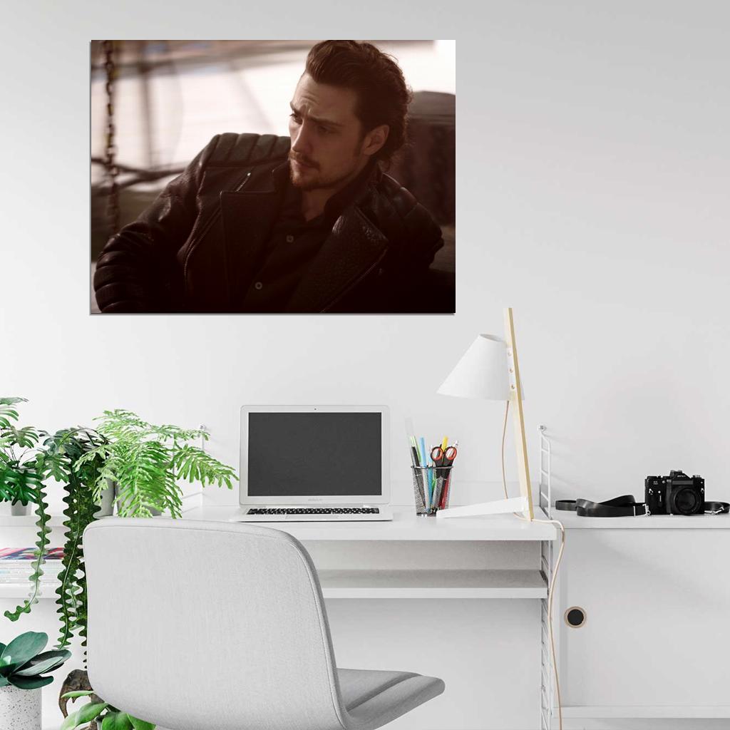 Aaron Taylor-Johnson Actor Portrait Handsome Rare Wall Art Print Poster
