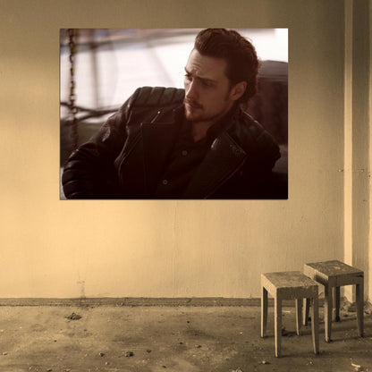 Aaron Taylor-Johnson Actor Portrait Handsome Rare Wall Art Print Poster