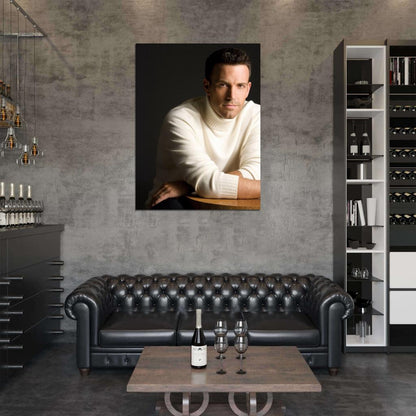 Ben Affleck Actor Portrait Handsome Wall Art Print Poster