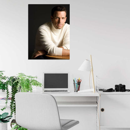 Ben Affleck Actor Portrait Handsome Wall Art Print Poster