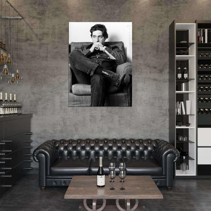 Al Pacino Amazing Thoughtful Actor Young Handsome BW Wall Art Print Poster