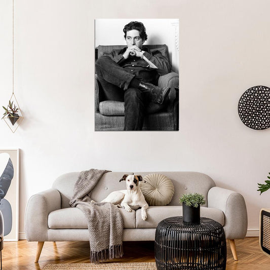 Al Pacino Amazing Thoughtful Actor Young Handsome BW Wall Art Print Poster