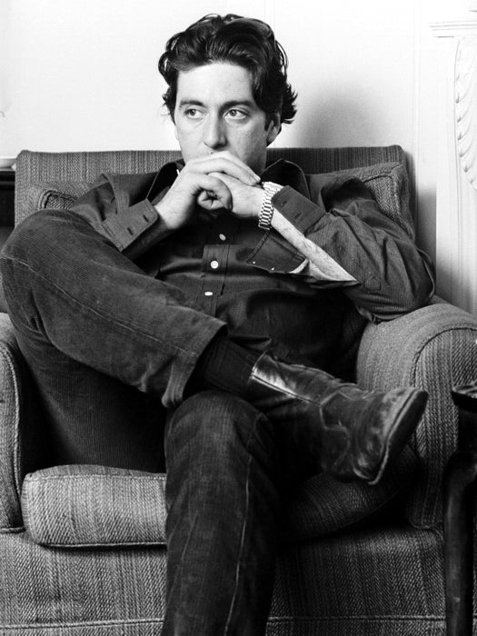 Al Pacino Amazing Thoughtful Actor Young Handsome BW Wall Art Print Poster