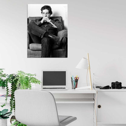 Al Pacino Amazing Thoughtful Actor Young Handsome BW Wall Art Print Poster