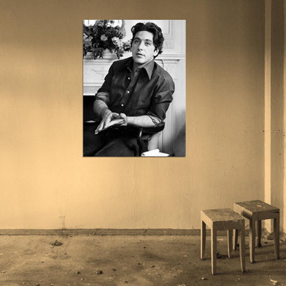Al Pacino Brilliant Actor Young Handsome Charming BW Wall Art Print Poster
