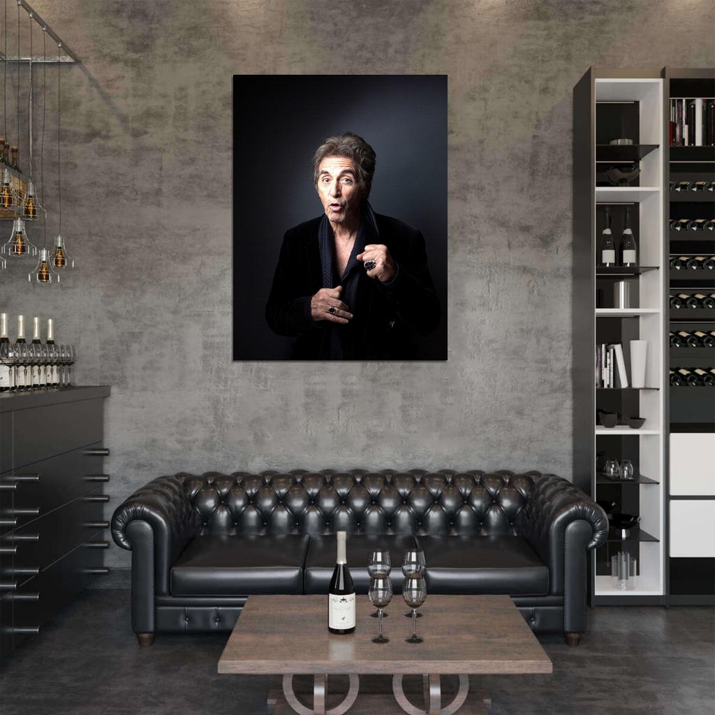 Al Pacino Great Awesome Actor Fist Rings Wall Art Print Poster