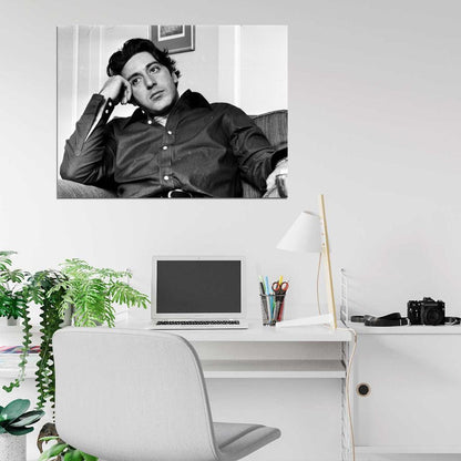 Al Pacino Actor Handsome Young Chair BW Wall Art Print Poster