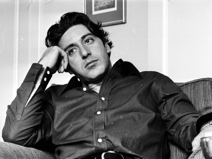 Al Pacino Actor Handsome Young Chair BW Wall Art Print Poster