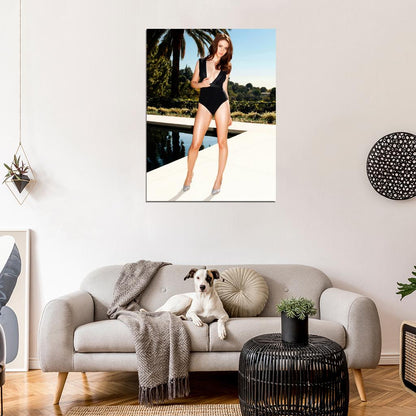 Alison Brie Swimsuit High Heels Beautiful Hot Sexy Wall Art Print Poster