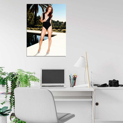 Alison Brie Swimsuit High Heels Beautiful Hot Sexy Wall Art Print Poster