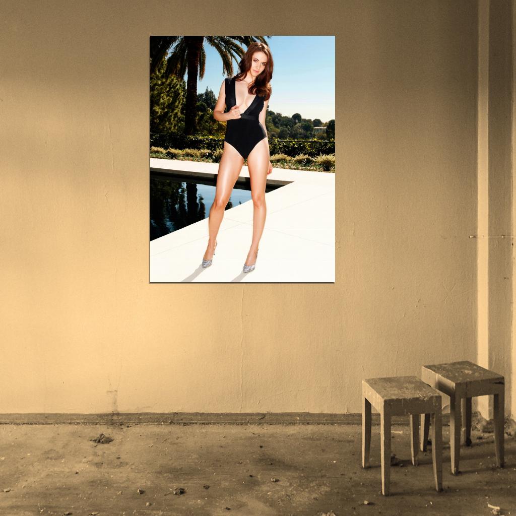 Alison Brie Swimsuit High Heels Beautiful Hot Sexy Wall Art Print Poster