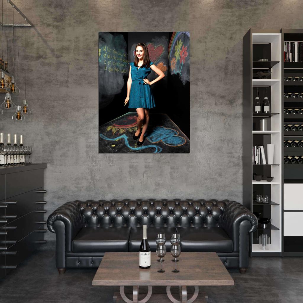 Alison Brie Dress Chalk Innocent Beautiful Actress Wall Art Print Poster