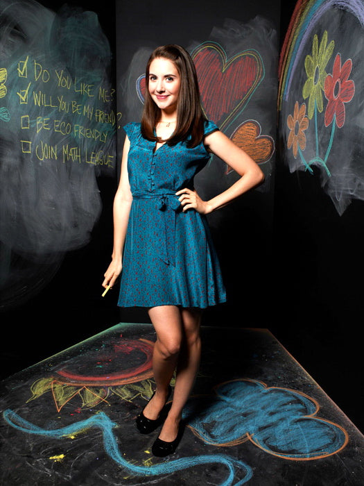 Alison Brie Dress Chalk Innocent Beautiful Actress Wall Art Print Poster